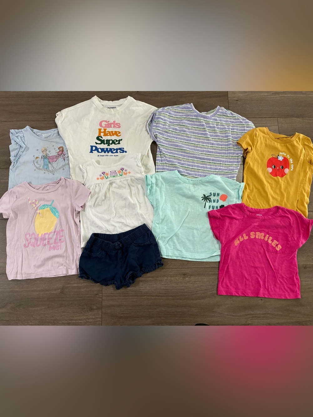 9 piece girls clothing bundle.